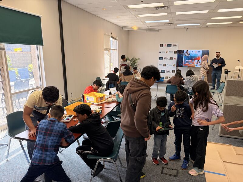 Robotics and coding session in progress