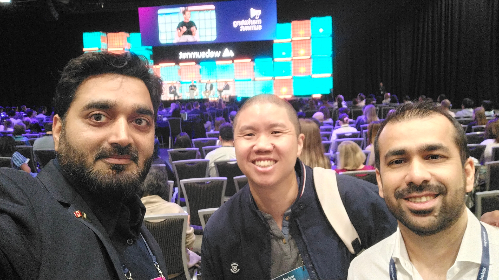 NIEIC team networking with global founders at Web Summit